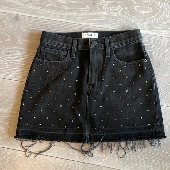 Frame Denim Dresses & Skirts - Frame denim skirt with Swarovski Crystal embellishments